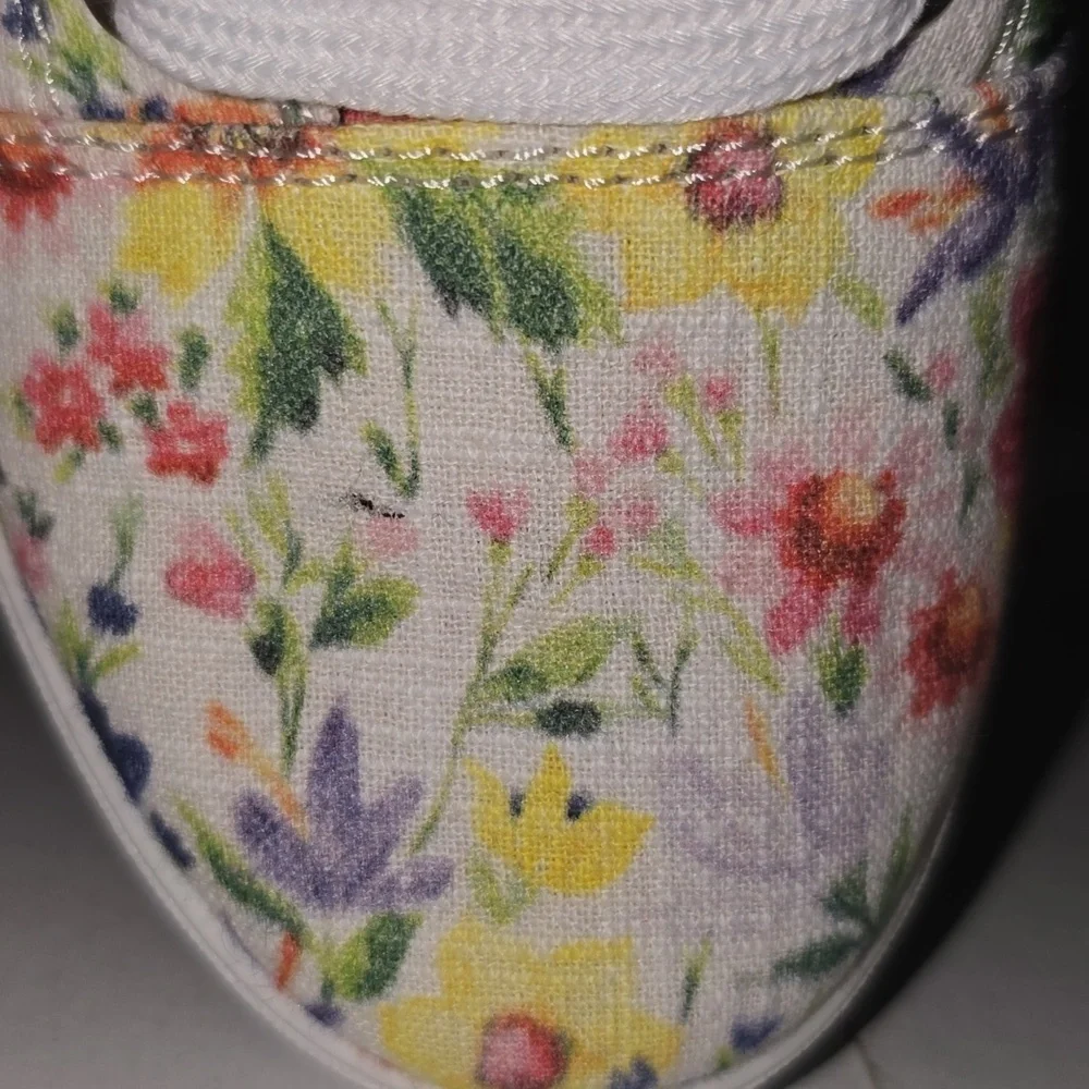 Roxy Libbie Slide On Canvas Floral Print Memory Foam Womens Size 6 NWT